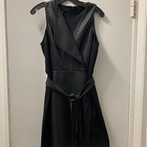 Faux Leather Dress